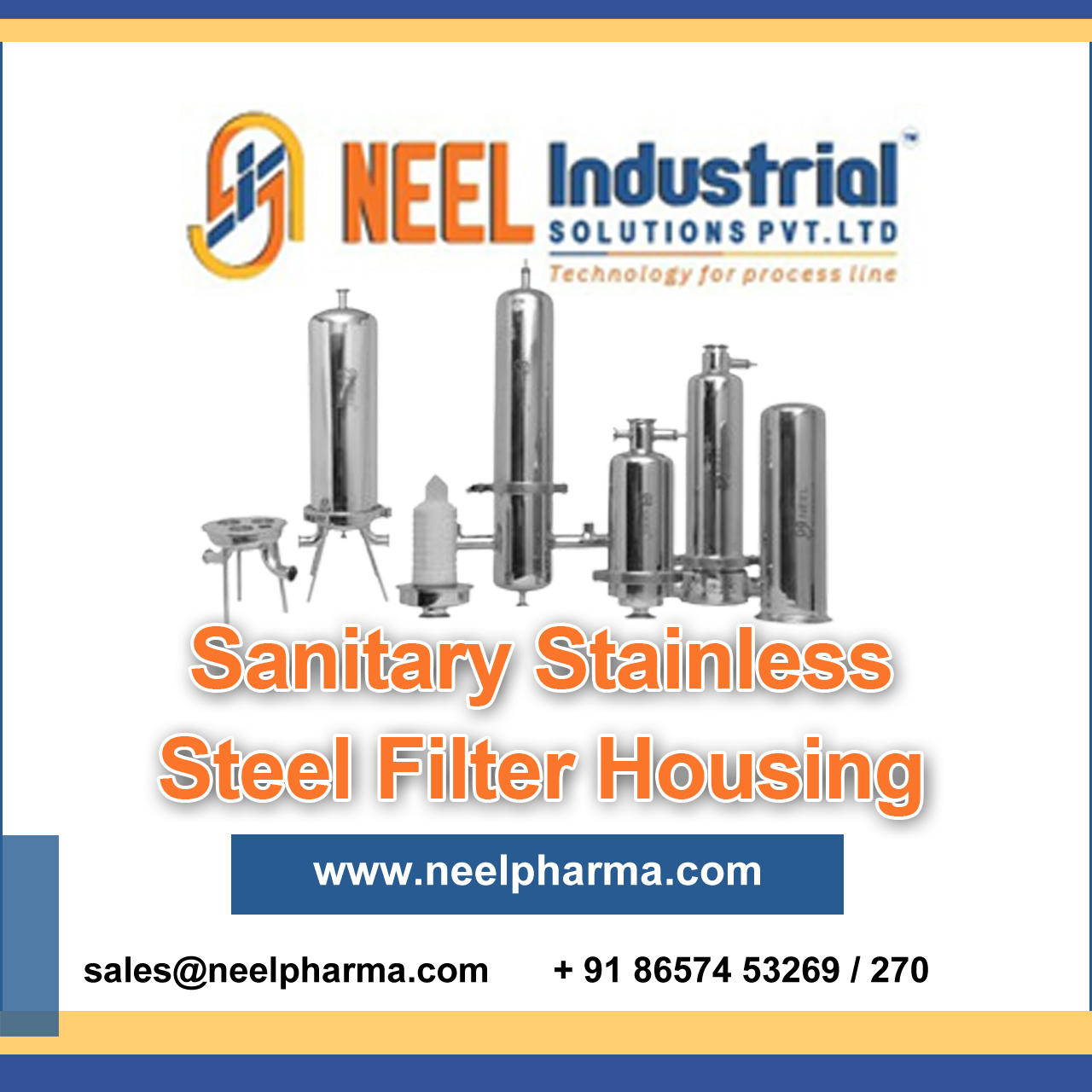 sanitary stainless steel filter housing
